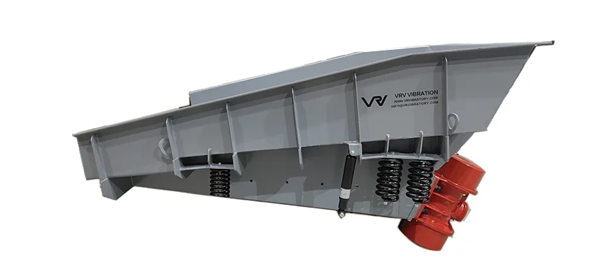 Motor vibrating feeder installed in factory production line