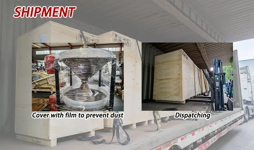 Bin activator shipment to food industry